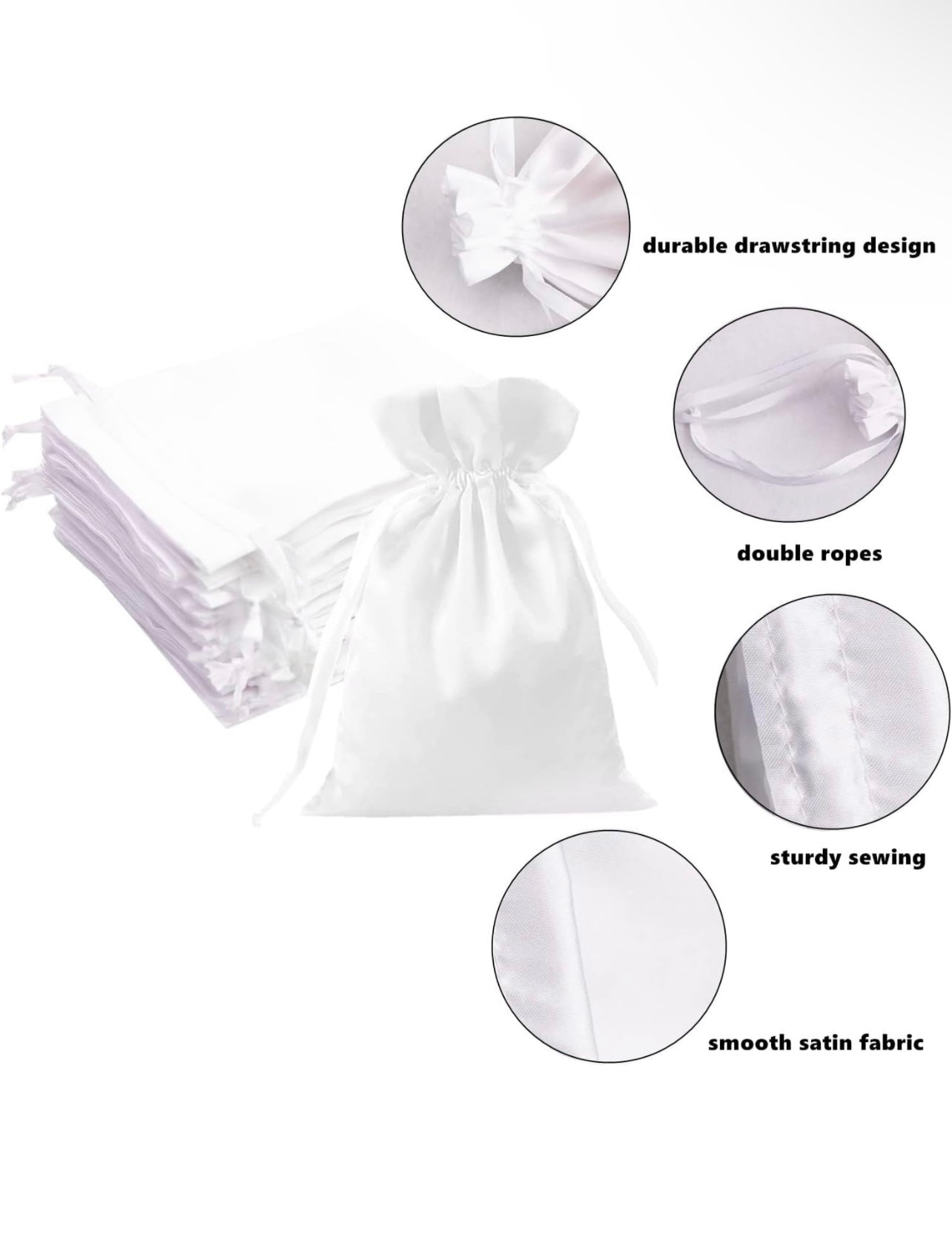 White Silky Soft Wig Packaging Bags